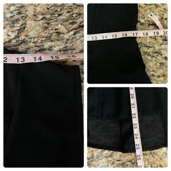 B. Envied Women’s Black Sheer Lace Top Size M Gold Chain Crew Neck Goth Grunge - Picture 6 of 10